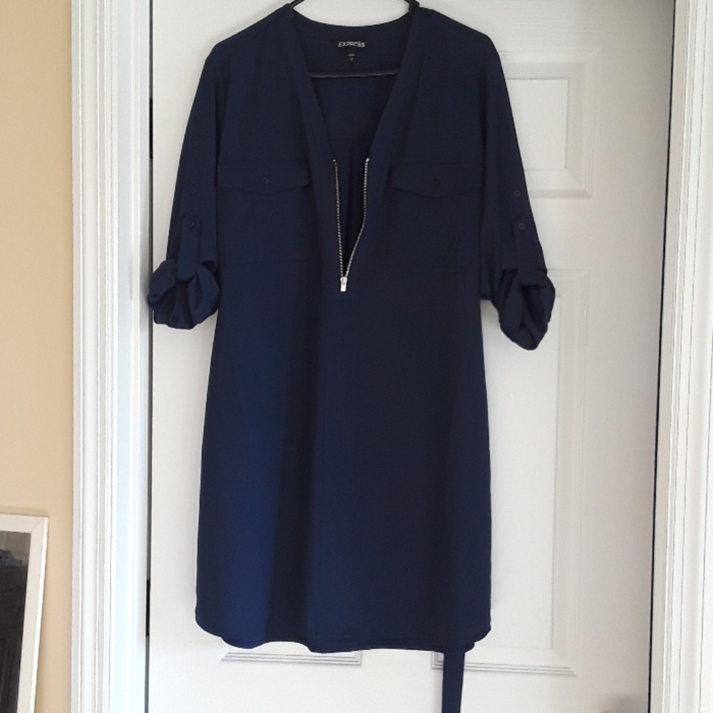 Navy blue tunic dress
